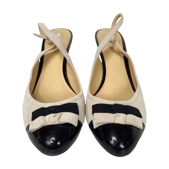 Geox Respira Sling Back Heels Patent Leather Black Nude Womens 40‎ EU 10 US - Picture 10 of 11